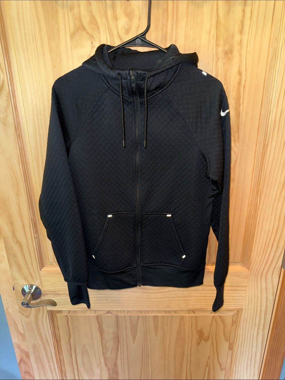 Women’s Nike Black Quilted Full-Zip Hoodie Jacket